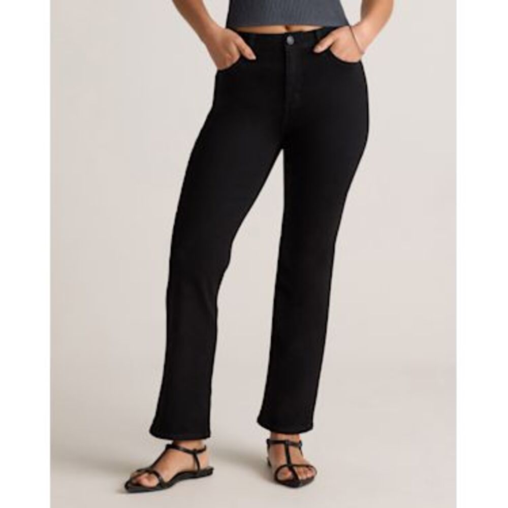 Quince Women Bella Stretch Kick Flare Jeans Black 29